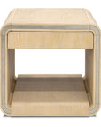 Damone - End Table - Cerused White Oak