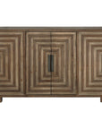 Layton - Geometric Console Cabinet - Light Brown