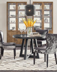 Chapman - Shou Sugi Ban Petite Round Dining Table - Black