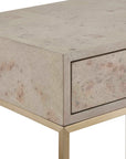 Pembrook - Side Table - Light Washed / Brass