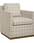 Basie - Casual Linen Swivel Chair - White