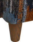 Lainey - Upholstered Ikat Armchair - Blue / Brown / Orange