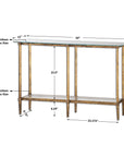 Elenio - Glass Console Table - Gold