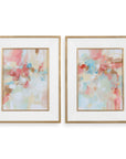 A Touch Of Blush And Rosewood Fences - Art (Set of 2) - Pink