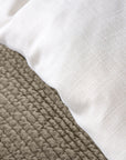 Hera - King Washed Linen Flange Duvet Cover Set (Set of 3) - White