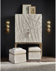 Melange - Dream Weaver Pouf - White