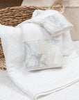 Rosaline - Linen Towel Set Set of 3 , 2 Per Carton - White