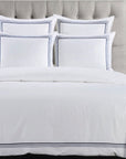 Border Embroidery - King Duvet Cover Set Set of 3 - Navy