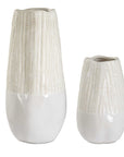 Echo Ridge - Vases (Set of 2) - White