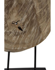 Wood Sculpture - Light Brown / Black
