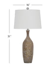 Greeley - Table Lamp - Dark Brown / White