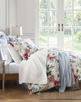 Peony - King Washed Linen Duvet Cover Set Set of 3 - Blossom
