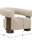 Lennox - Shearling Accent Chair - Beige / Brown