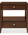Archives - Two-Drawer Nightstand - Dark Brown