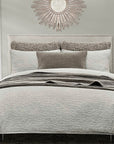 Porto Matelasse - Queen Comforter Set Set of 3 - Light Taupe