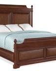 Nouveau Chic - California King Upholstered Bed - Dark Brown