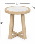 Trifecta - End Table - Driftwood Cerused Oak