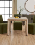 Noval - Square Dining Game Table - White / Woodtone