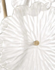 Glass - Garden Table Sculpture - Gold / White