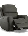 Linden - Power Swivel Gliding Recliner With Power Headrest, Lumbar, Heat & Massage