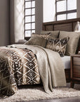 Chalet - Queen Aztec Comforter Set Set of 3 - White / Brown
