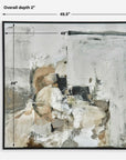 Solace I - Abstract Art On Canvas - Gray