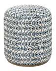 Cas - Fabric Ottoman - Blue