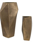 Geoform - Indoor-Outdoor Vases (Set of 2) - Brass