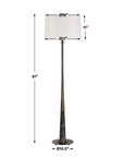 Tallarico - Brass & Marble Floor Lamp - Black / Bronze / Brown