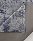 Pastoral Jacquard - Queen Duvet Cover Set Set of 3 - Silver