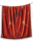 Campfire - Marfa Campfire Sherpa Throw Sunset Rider, 6 Per Carton - Red