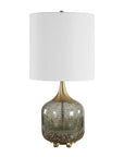 Glenn - Mottled Glass Table Lamp - Green