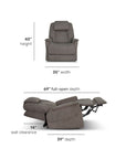 Zecliner Model 3+ Petite - Power Lift Recliner With Power Headrest, Lumbar, Heat & Massage