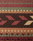 Broken Arrow - Full/Queen Reversible Quilt Set (Set of 3) - Red / Tan / Brown
