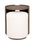Lyra - End Table - Dark Brown / White