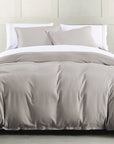Hera - King Washed Linen Flange Comforter Set (Set of 3) - Taupe