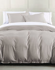 Hera - King Washed Linen Flange Comforter Set Set of 3 - Taupe