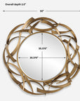 Cutting Edge - Bronze Round Mirror
