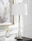 Annora - Glossy Table Lamp - White