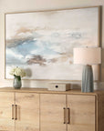 Chasing Blue - Coastal Canvas Art - Blue / Brown / Gray / White
