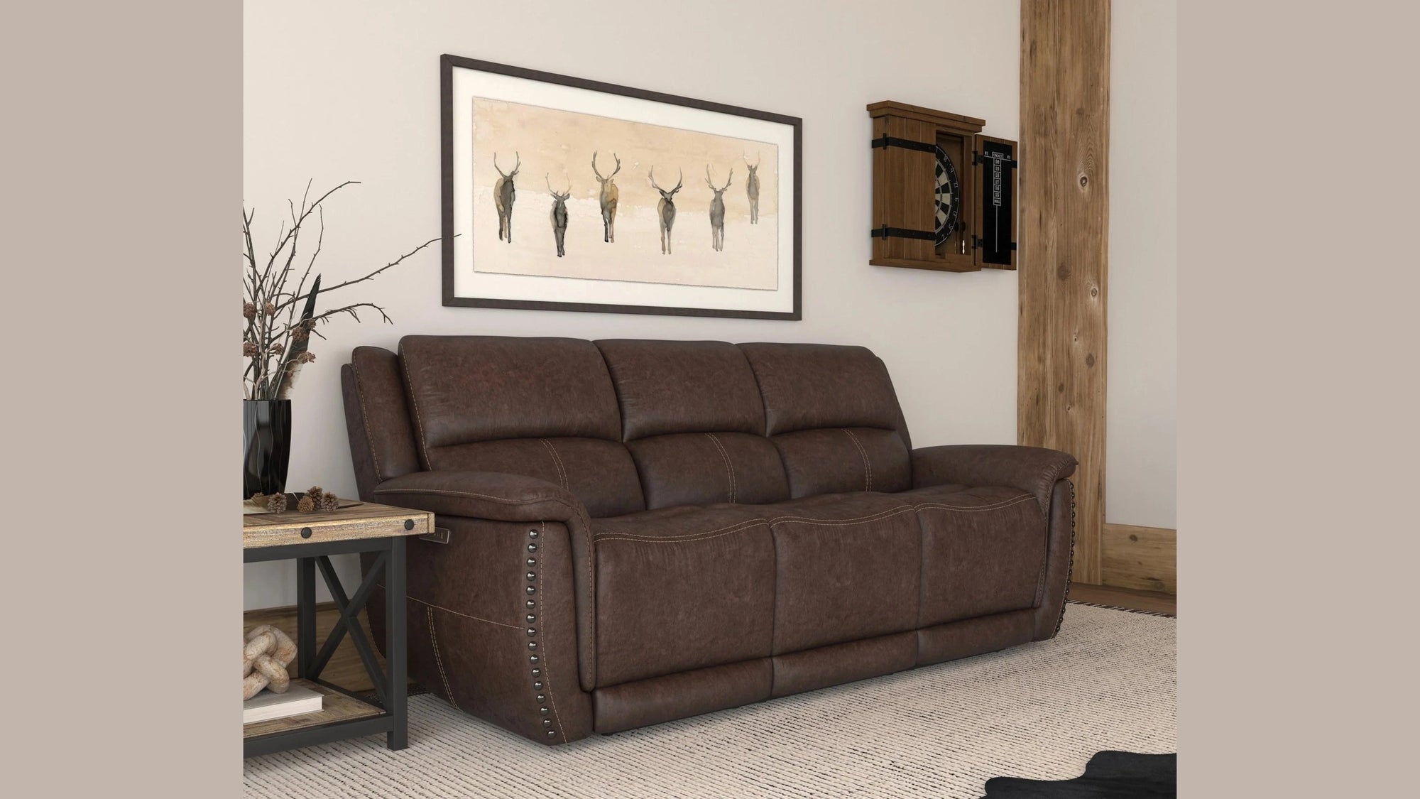 Beau Fabric Power Reclining Sofa