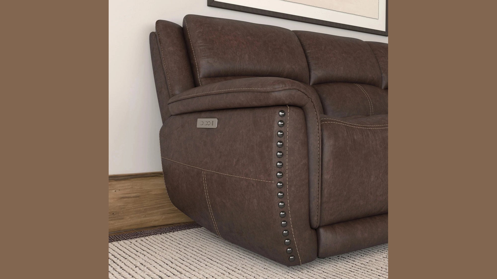 Beau Fabric Power Reclining Sofa