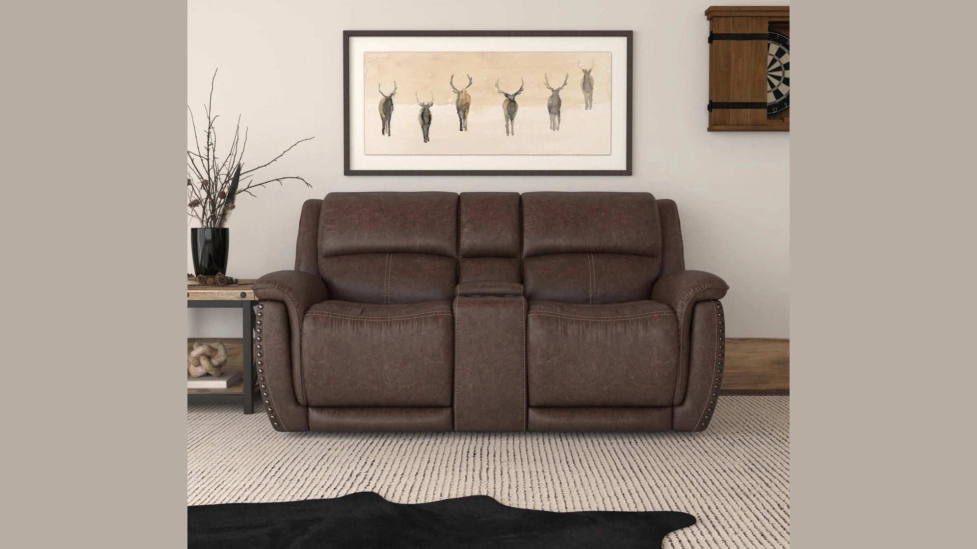 Beau Fabric Power Reclining Loveseat