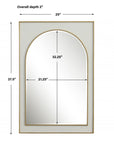 Crisanta - Gloss White Arch Mirror