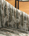 Mari - Boucle Swivel Chair - Green / White