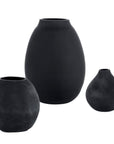 Hearth - Matte Black Vases (Set of 3)