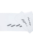 Tossed Feather - Embroidered Feather White Towel Set Set of 3 , 2 Per Carton - White / Gray