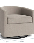 Maxwell Barrel Back Accent Chair, Stationary or Swivel Glider