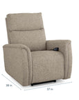 Harris Pad Arm Lay Flat Power Lift Recliner