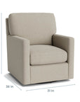 Trent Track Arm Swivel Chair